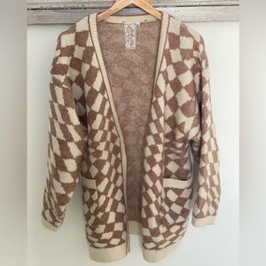 Sadie & Sage checkered Cardigan